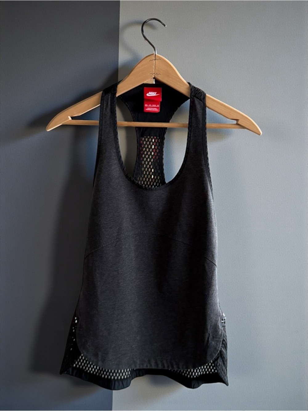 Nike Black Women's Muscle Tank with Mesh Back‎